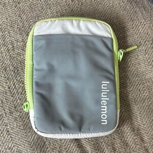 Lululemon Gray & Lime Travel Pouch